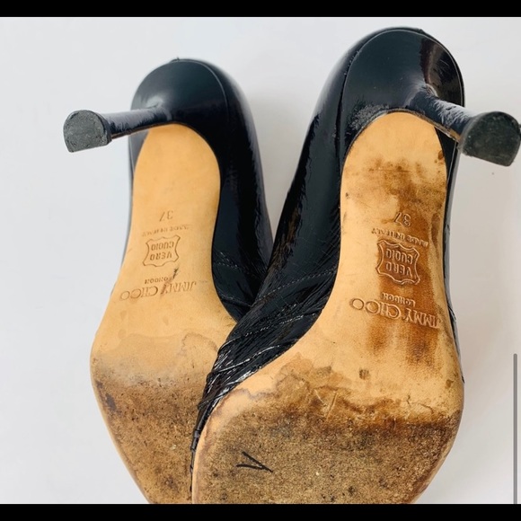 Jimmy Choo peep toe D’Orsay leather heels - Picture 8 of 8